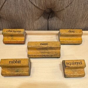 Vintage Wooden Word Blocks